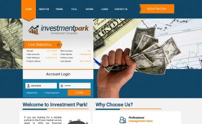 Скриншот HYIP investmentpark.icu
