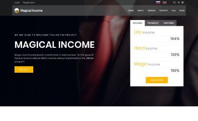 Скриншот HYIP Magical-income