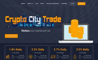 Скриншот HYIP Crypto City Trade