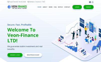 Скриншот HYIP Veon-Finance.com