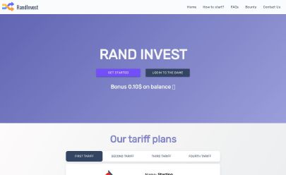 Скриншот HYIP Randinvest