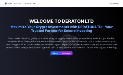Скриншот HYIP Deraton Ltd