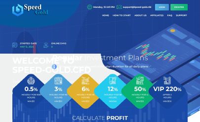 Скриншот HYIP speed-gold.cfd