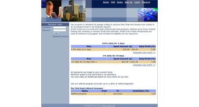Скриншот HYIP PROFIT-INVEST.ORG