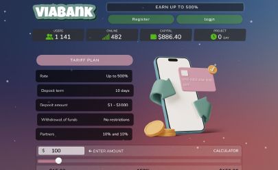 Скриншот HYIP VIABANK